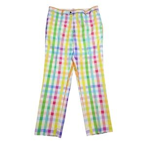 Shinesty Savannah Swinger Pastel Plaid Men's Pants 36x33 Colorful Polyester